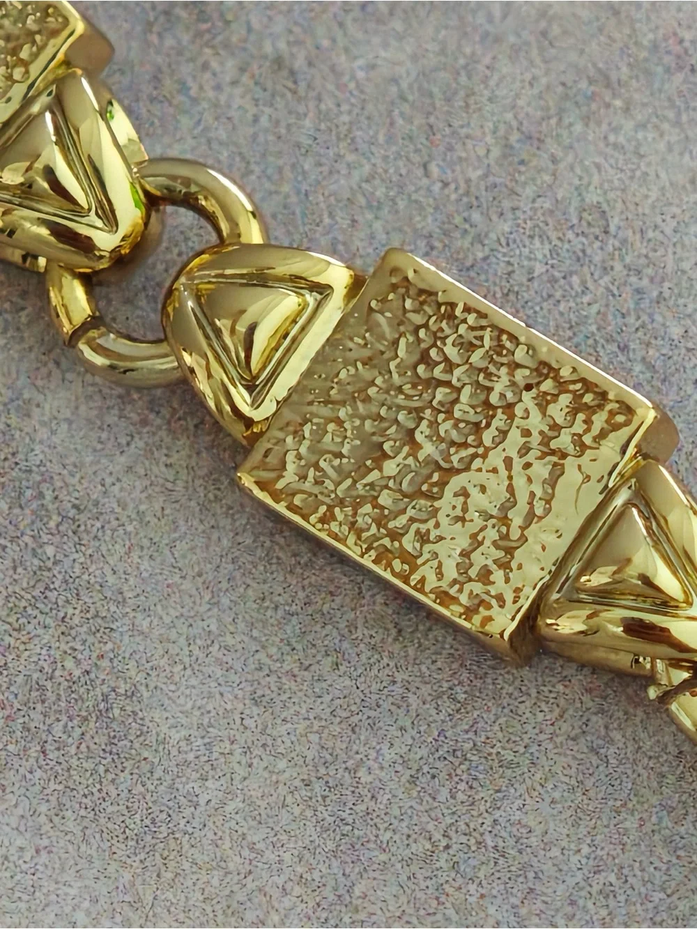 CHANEL Gold and Black Enamel Logo Link Necklace
